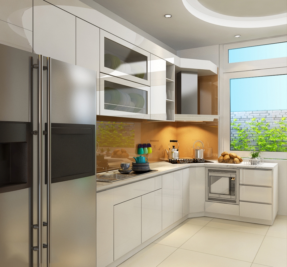 Thiết kế nội thất phòng bếp nhà phố